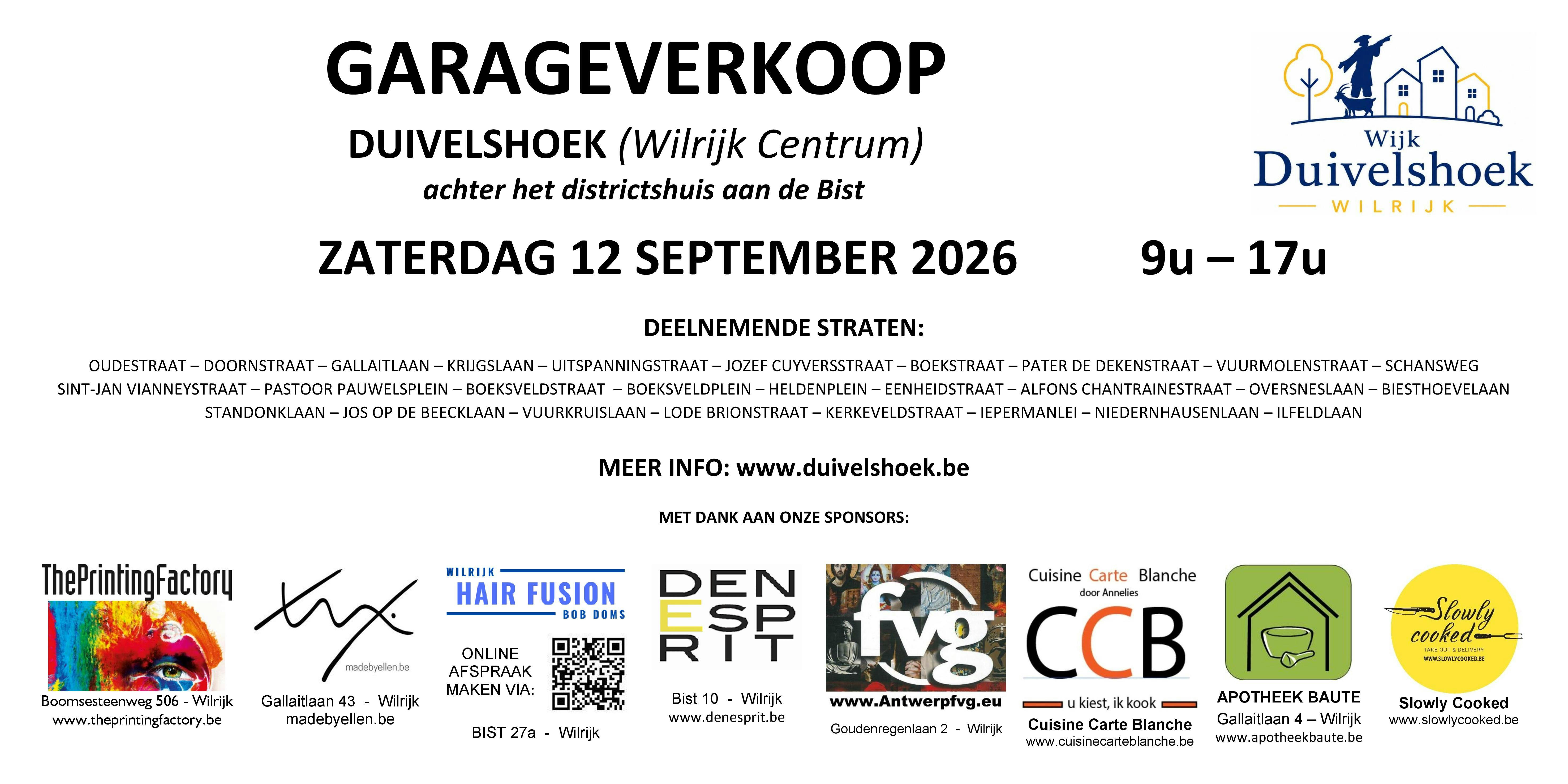 Garageverkoop Duivelshoek
