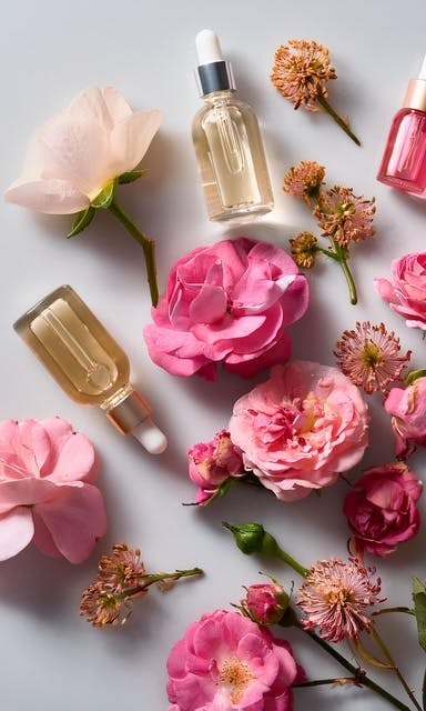 parfum geur olie met droogbloemen workshop