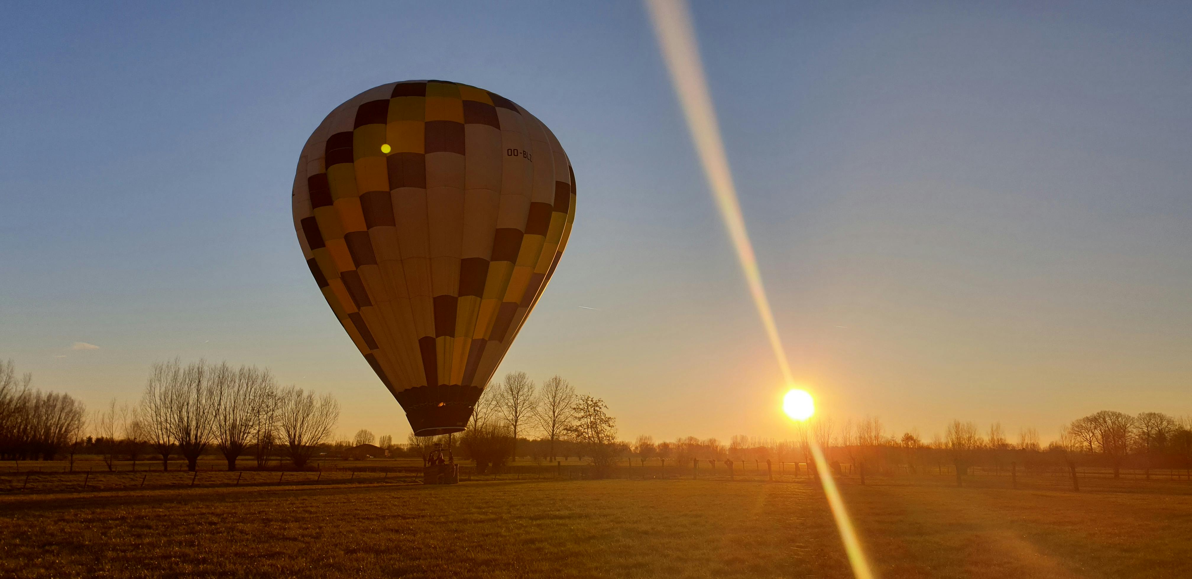 Ballonvaart Antwerpen landing
