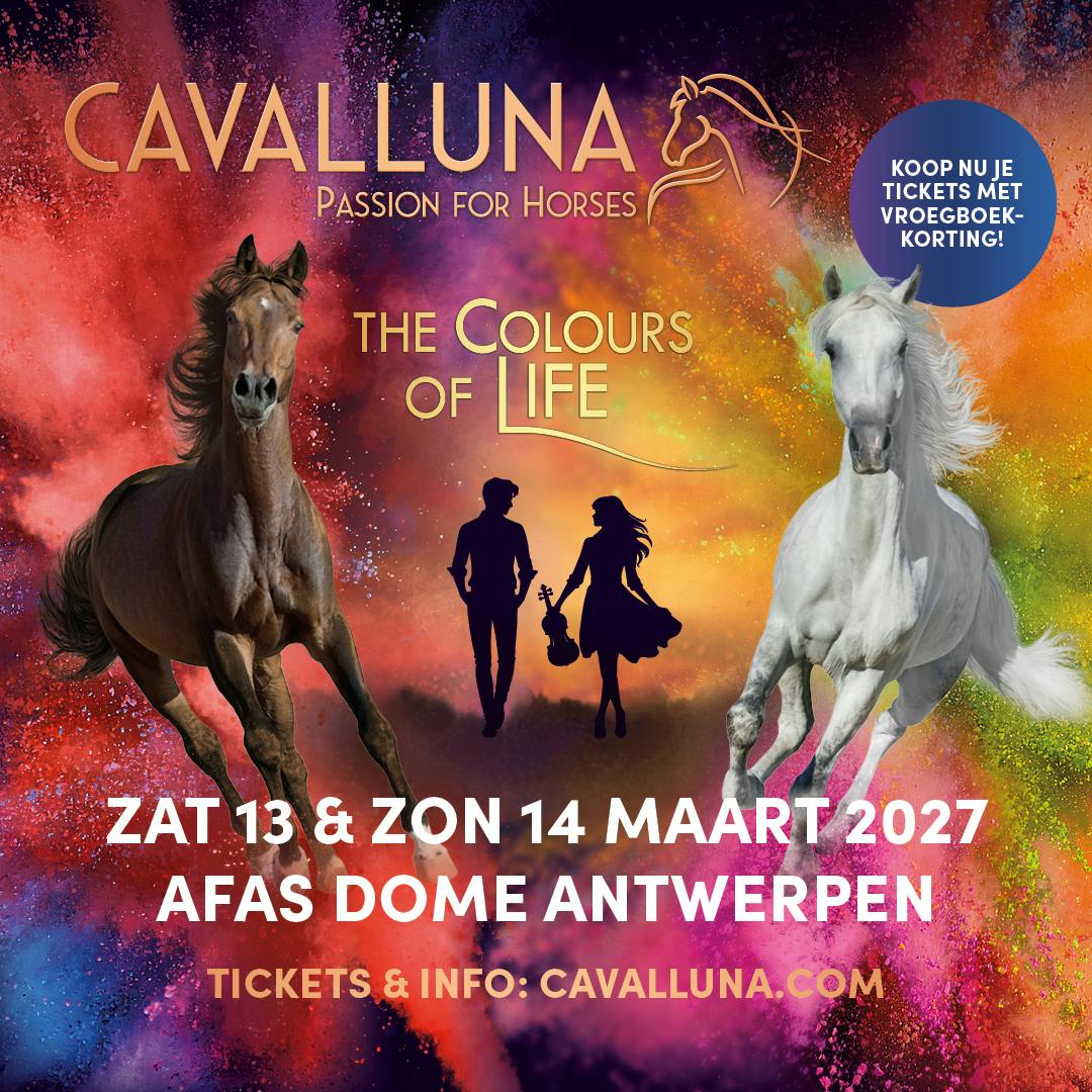 ‘The Colours of Life’ van CAVALLUNA strijkt neer in AFAS Dome Antwerpen met spectaculaire paardenscènes, dans en een visuele wereld vol fantasie.