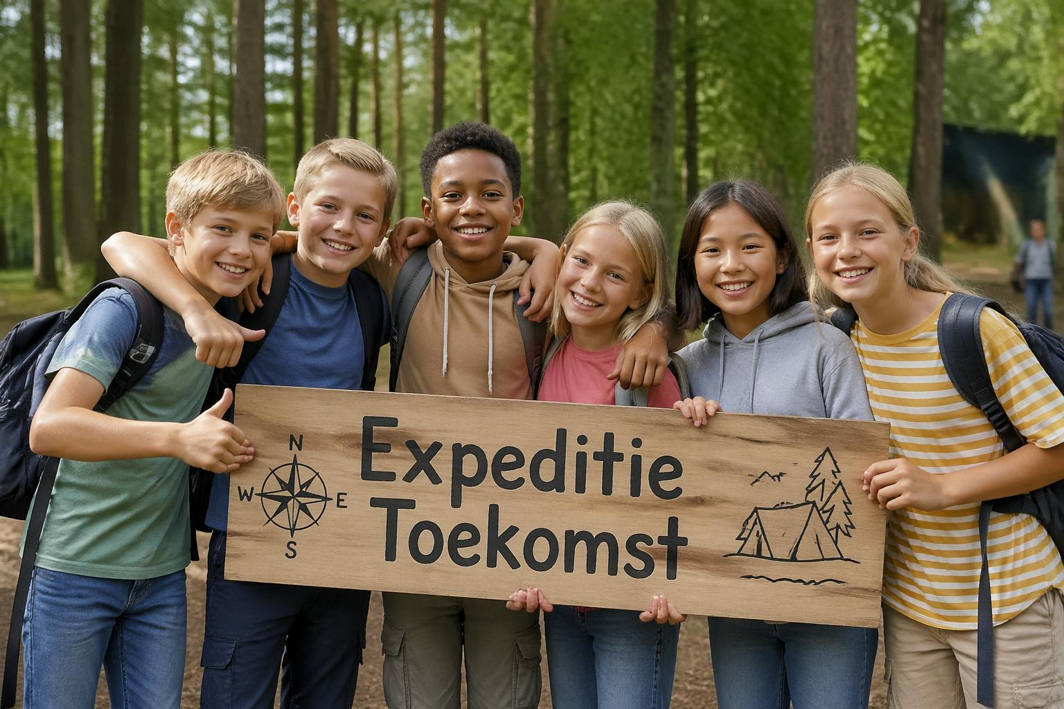 Kinderen nemen deel aan “Expeditie Toekomst”, een educatief kamp vol avontuur, natuur en teamwork. Focus op persoonlijke ontwikkeling, creativiteit en toekomstgerichte vaardigheden in een veilige en inspirerende omgeving.