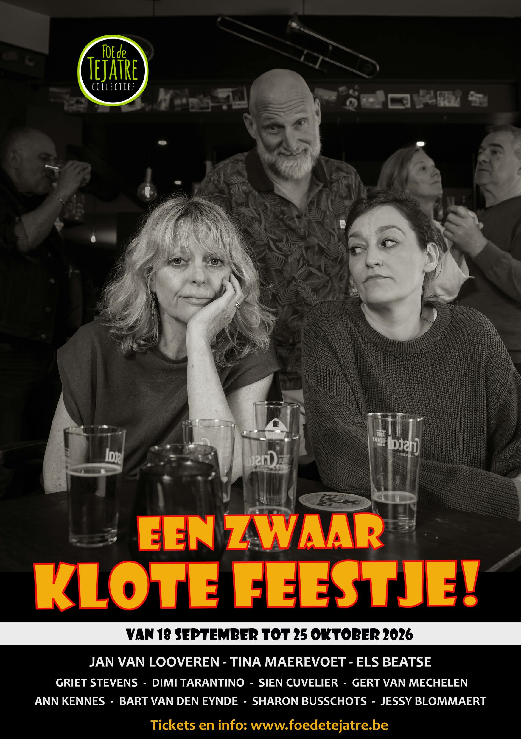 Topkomedie door Collectief Foe de Tejatre. Over café 't Paradijs dat nog één laatste feestje geeft...